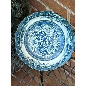 Takahashi Japanese Cobalt Blue Porcelain Ceramic Soup Bowl Rice Asian